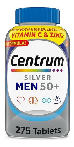 Multivitamínico Centrum Men 50+ Silver 275 Comprimidos Sabor Neutro