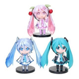 Figuras Vocaloid Hatsune Miku Colección 3 Figuras En Bolsa