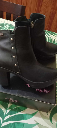 Botas De Cuero Lady Stork, Talle 36