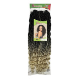 Cabelo Fibra Orgânica Goddess Locs Crochet Brunette 360 Gr Cor Ombre Loiro #t1b/613