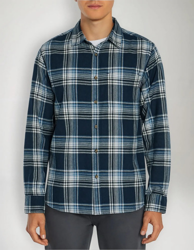 Camisa De Franela A Cuadros, Para Hombre Marca Eddie Bauer