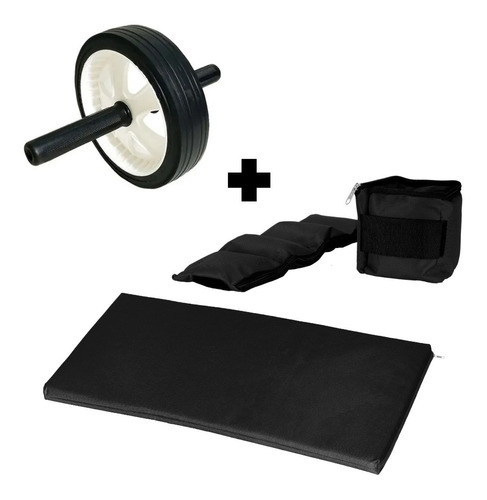 Kit Entrenamiento Colchoneta + Rueda + Tobillera 2 Kilos Kg