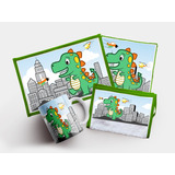 Set De Jardin Personalizado - 4 Piezas - Dinosaurio