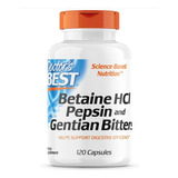 Betaína Hci Pepsina & Genciana Salud Digestión 120 Americano