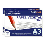 Papel Vegetal A3 297x420mm 180 G/m² Translúcido 200 Fls