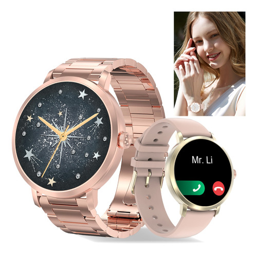 Reloj Inteligente Mujer Impermeable Amoled Llamada Bluetooth