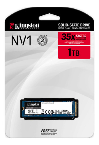 Disco Solido Interno M.2 Kingston 1000gb Nv2 Pcie Nvme M2 Ct