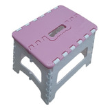 Step Banquito Plegable Infantil Tamaño Mediano Dispita 11924 Color Rosa