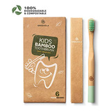 Cepillos De Dientes De Bambu Para Niños Greenzla (paquete D
