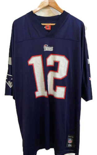 Camiseta Nfl Ri Book Patriots Brady #12 Talle 2xl