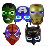 Máscaras Avengers C/luz . Batman C.américa Hulk I.man
