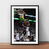 Quadro Decorativo Lebron James Poster Basquete Moldura A3