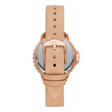 Reloj Mujer Fossil Es4888 Cuarzo 35mm Pulso Rosado En Cuero