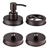 Mason Jar Bathroom Accessories Lids Set(4pcs) - Jar Not Inc.