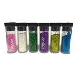 Set X 6 Gibre Glitter Para Deco Uñas Hermosos Colores