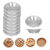 Set 10 Moldes Aluminio Mini Pay Tartas Individuales Ø 11 Cm