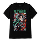 Demon Slayer Tanjiro Kamado Polera Dtf Niño Y Adulto