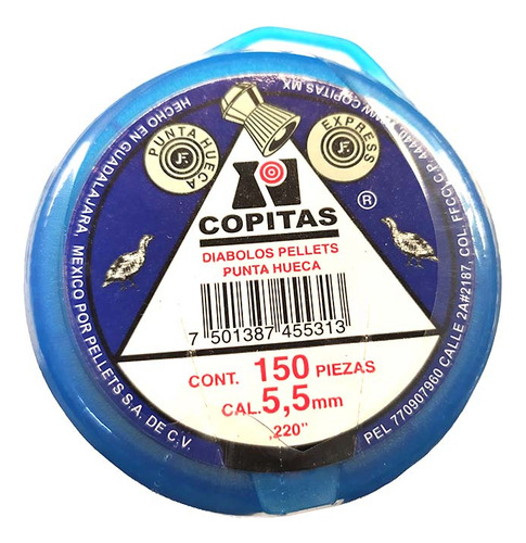 Diabolo 5.5 Express Punta Hueca C/150 P. Copitas Paq. C/5 **