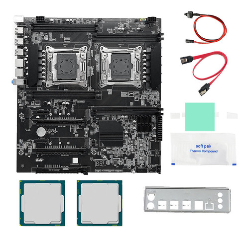 Placa Madre X99 Dual Cpu+2xe5 2620 V3+ Cable +gris Térmico