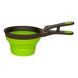 Matchi Cuchara De Silicón Para Croquetas Con Clip Sellador Color Verde 2 Tazas