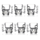 Set 6 Tarros Calavera Cerveceros Cristal Cerveza Micheladas