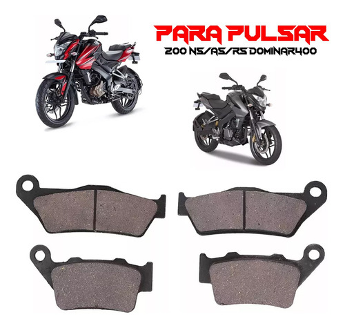 Kit Balatas Origi Nal Para Pulsar200 Ns / As / Rs Dominar400