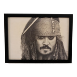 Retrato Jack Sparrow | Cuadro A Lápiz 