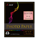 Papel Fotografico A-sub Premium Photo Paper Lustre 8.5x11 Pu