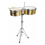 Latin Percussion Lp1415-b Timbales 14 Y 15 Prestige Latón