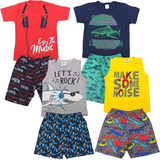 Kit 4 Conjunto Infantil Masculino Roupa Menino Atacado