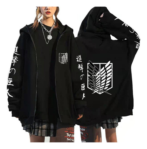 Attack Titan Zip Sudadera Anime Hombre Mujer Ropa Deportiva