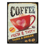 #1578 - Cuadro Decorativo Vintage Café Coffee Cocina Poster 