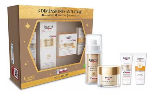 Set Elasticity Eucerin: Serum 3d 30ml + Crema 50ml + Regalos