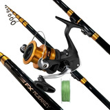 Combo Pejerrey Shimano Fx 4,10 Mts Caña Reel Multifilamento