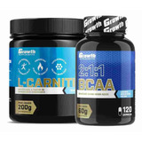 Bcaa 120 Caps + L-carnitina 200g Em Pó Original Growth