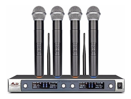 4  Microfonos De Mano Inalambricos Uhf Gbr Uhf-430 