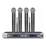 4  Microfonos De Mano Inalambricos Uhf Gbr Uhf-430 