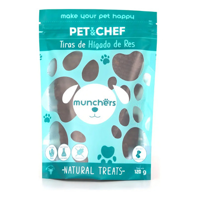 Premio 100% Natural Hígado De Res 120g Pet&chef Perro Gato | Meses sin interés