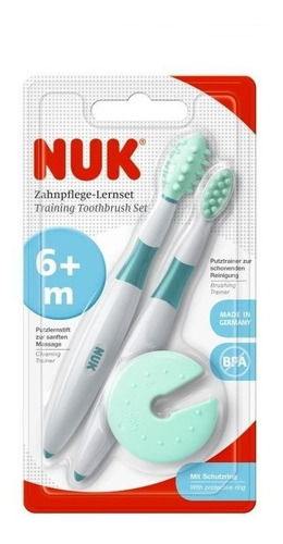 Set De Entrenamiento Cepillos Dental Nuk  Con Tope