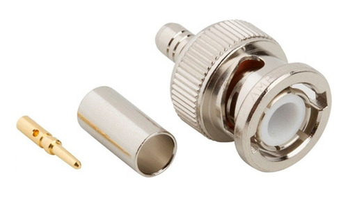 Conector Bnc- Macho 50 Ohm. Crimp  Para Cable Rg6