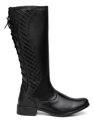 Bota Feminina Coturno Cano Longo Inverno Confortavel