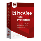 Antivirus Mcafee Total Protection, Hogar  P/10 Disposit