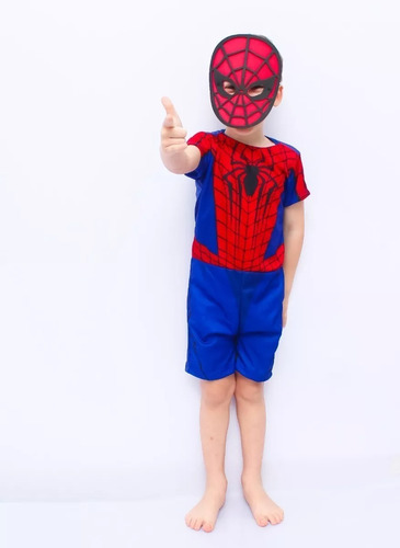 Fantasia Infantil Vingadores Heróis Curta Short Homem Aranha