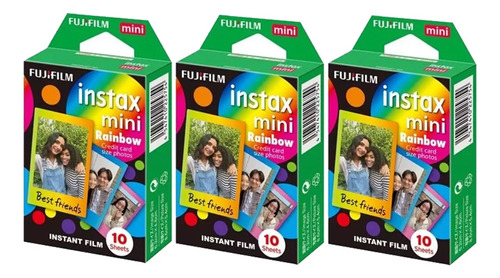 30 Filme Borda Rainbow Para Instax Mini 9, 11 12