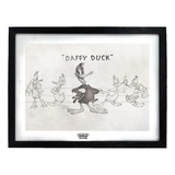 Cuadro Enmarcado Looney Tunes Personajes Comic Geek Color Pato Lucas