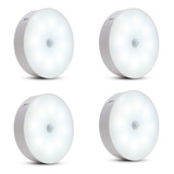 Kit 4 Luminárias Lâmpada Led Recarregável Sensor De Presença