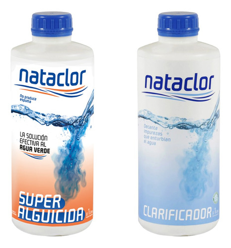 Super Alguicida 1lt + Clarificador 1lt Nataclor