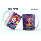 13 Plantillas Princesas Catrinas Taza Sublimacion Psd 