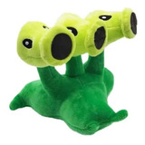 Peluche Planta Vs Zombie Guisante 3 Cabeza Pvz