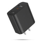 Cargador Tipo C 20w Carga Rápida Compatible Con iPhone/samsung/motorola/oppo/xiaomi 1hora Gar152 Color Negro